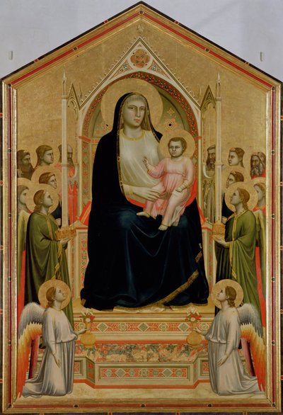 Madonna y Niño en el Trono, c.1300-10 (POST-restauración) de Giotto di Bondone